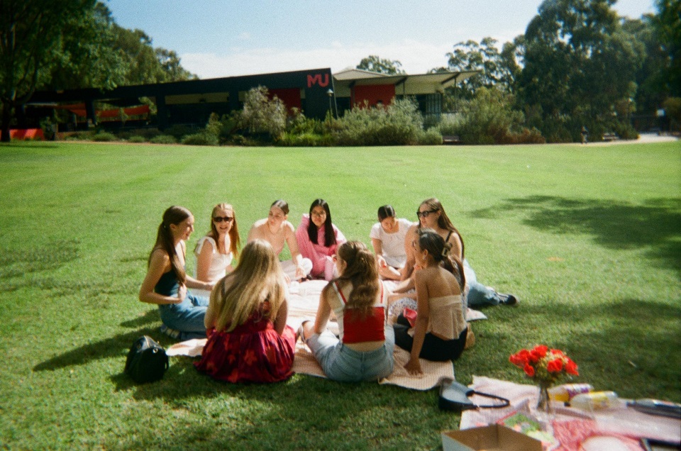 Student picnic on Bush Court